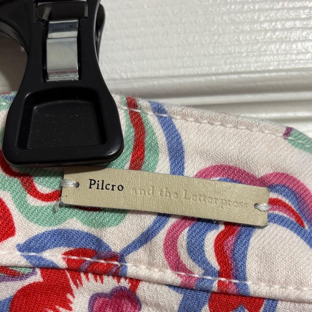 Pilcro and the Letterpress White Floral Print Skinny Jeans Like New - Picture 10 of 13